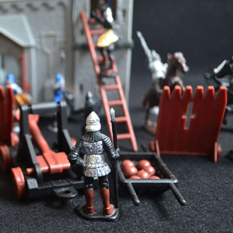 Soldiers Toy Medieval Castle Infantry Playset Decor Model Vintage-Knight