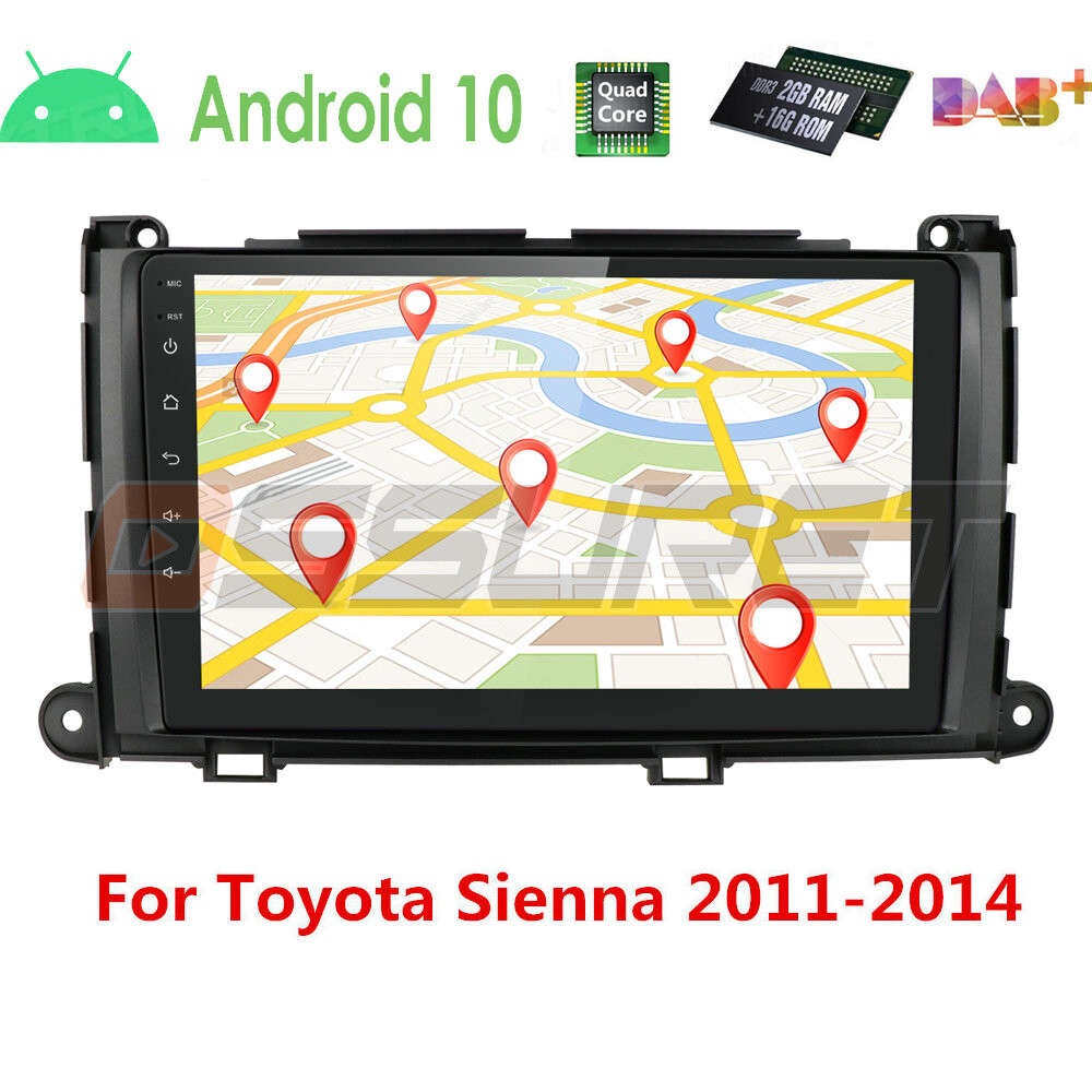 9'' Toyota Sienna 2010-2014 Android 10 Car Stereo Radio GPS Navigation Quad-Core