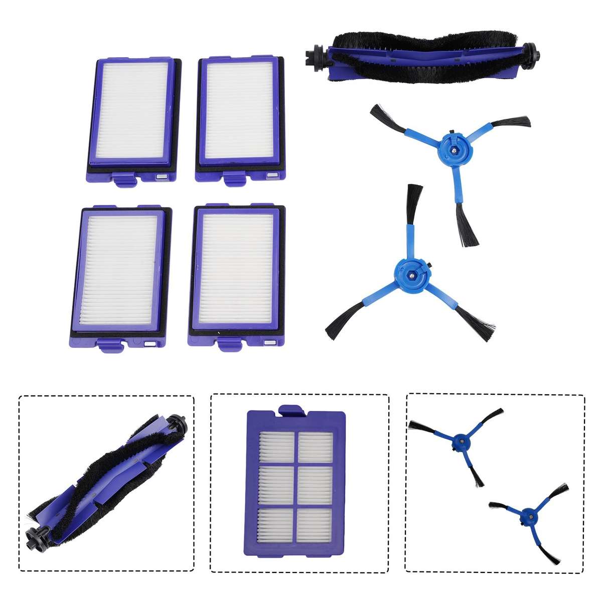 Brush + Side Brushes Kits For RoboVac X8 Series For RoboVac X8 Accessory