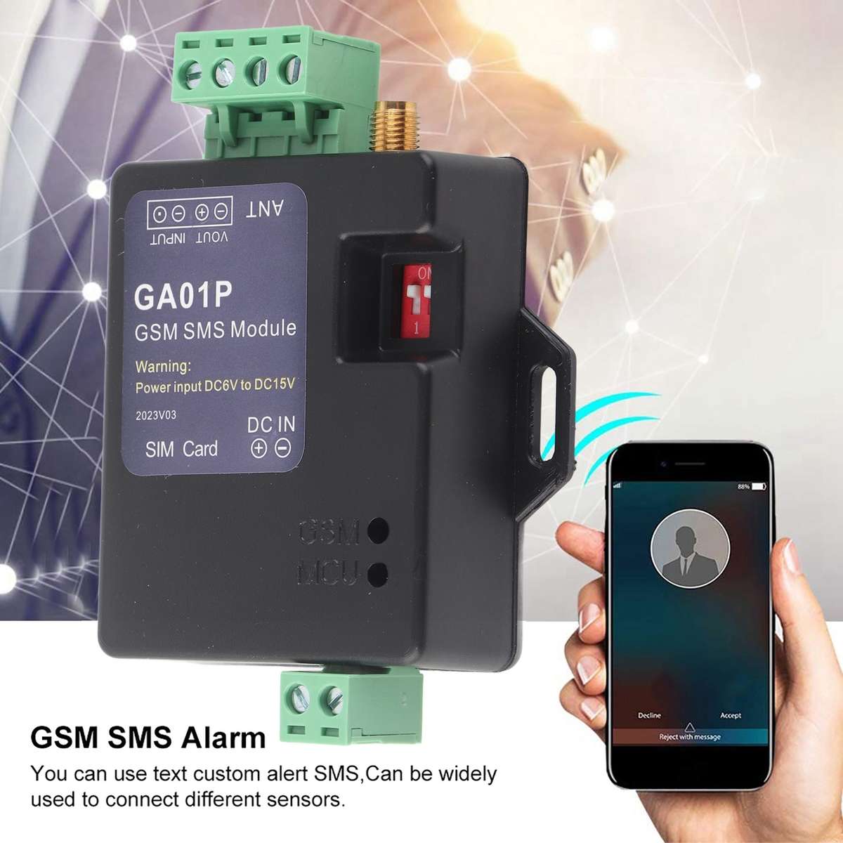 GA01P GSM Mini Smart Remote Power Failure Alert SMS Call Alarm Security New