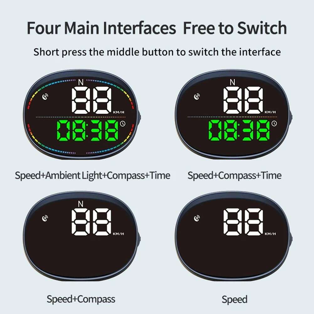 Portable GPS Speedometer Odometer Meter Sturdy Design Driving Times Display