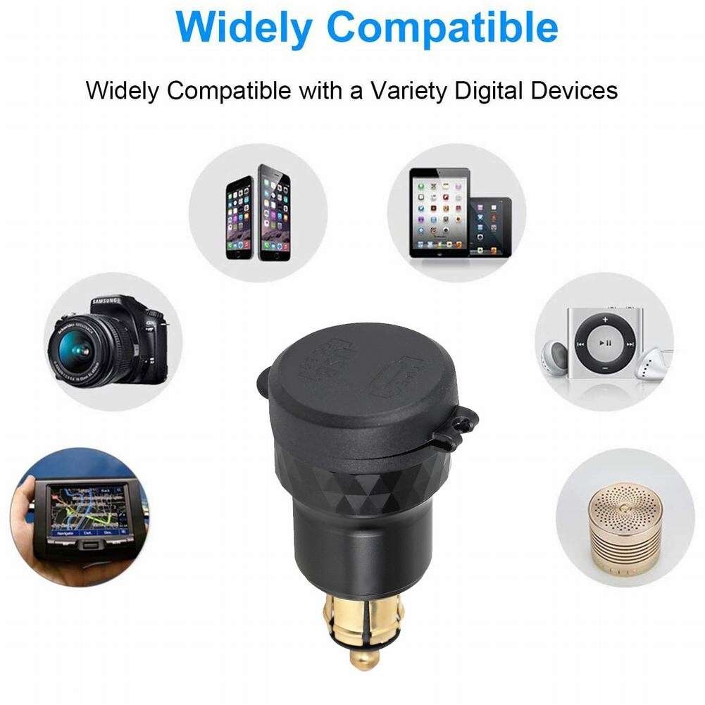 USB TypeC Fast Charger Power Adapter For Hella DIN Plug Socket For GS Motorcycle