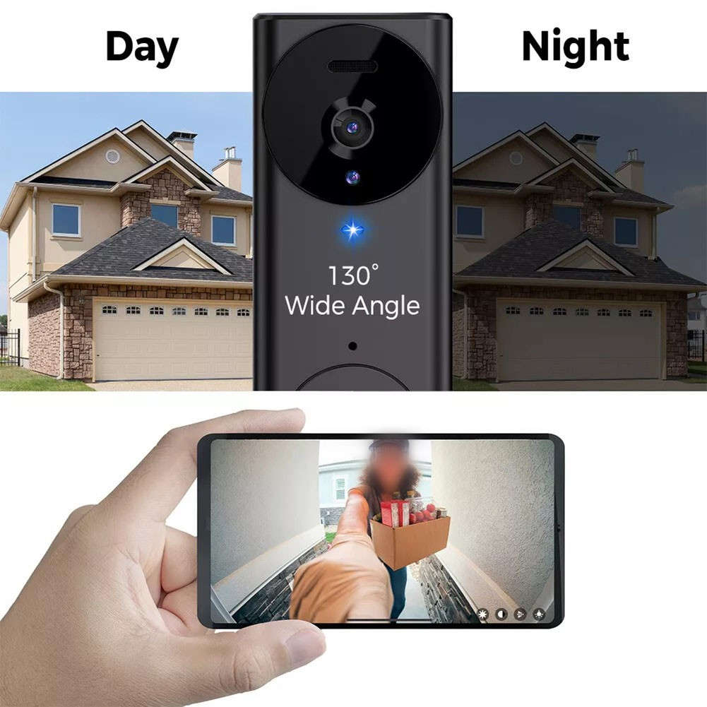 Rechargeable Wireless Video Doorbell With 4.3 Inch Display And Snapshot Feature