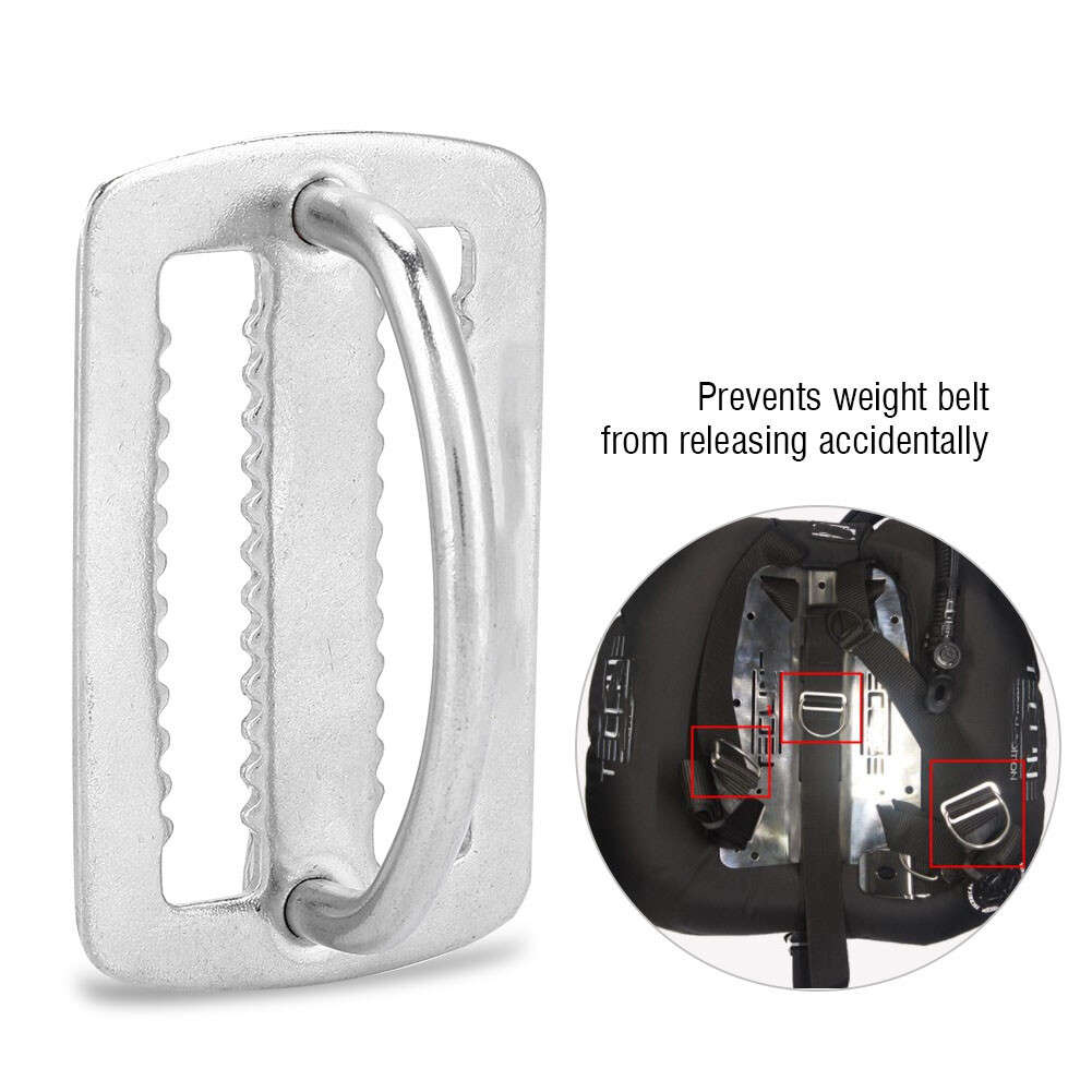 KEEP DIVING 50mm Stainless Steel Slide Buckle Strap Belt Keeper Diving CH