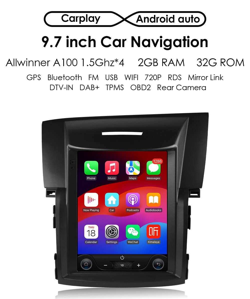 9.7'' For Honda CRV 2012-2016 Android 14 CarPlay Car Radio Multimedia GPS 2+32GB