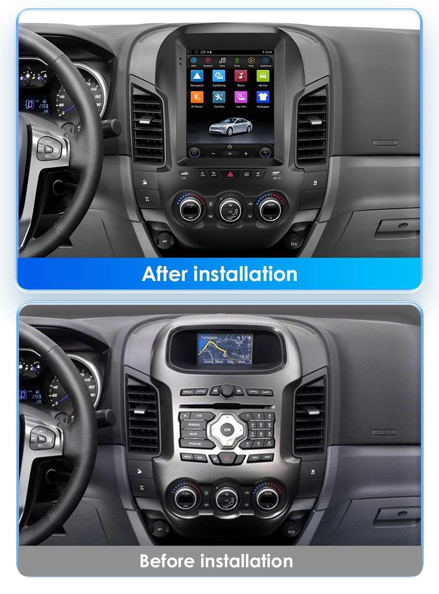 8Core For Ford Ranger 2011-2015 9.7" Screen Android Car Radio GPS WIFI DSP 4+32G