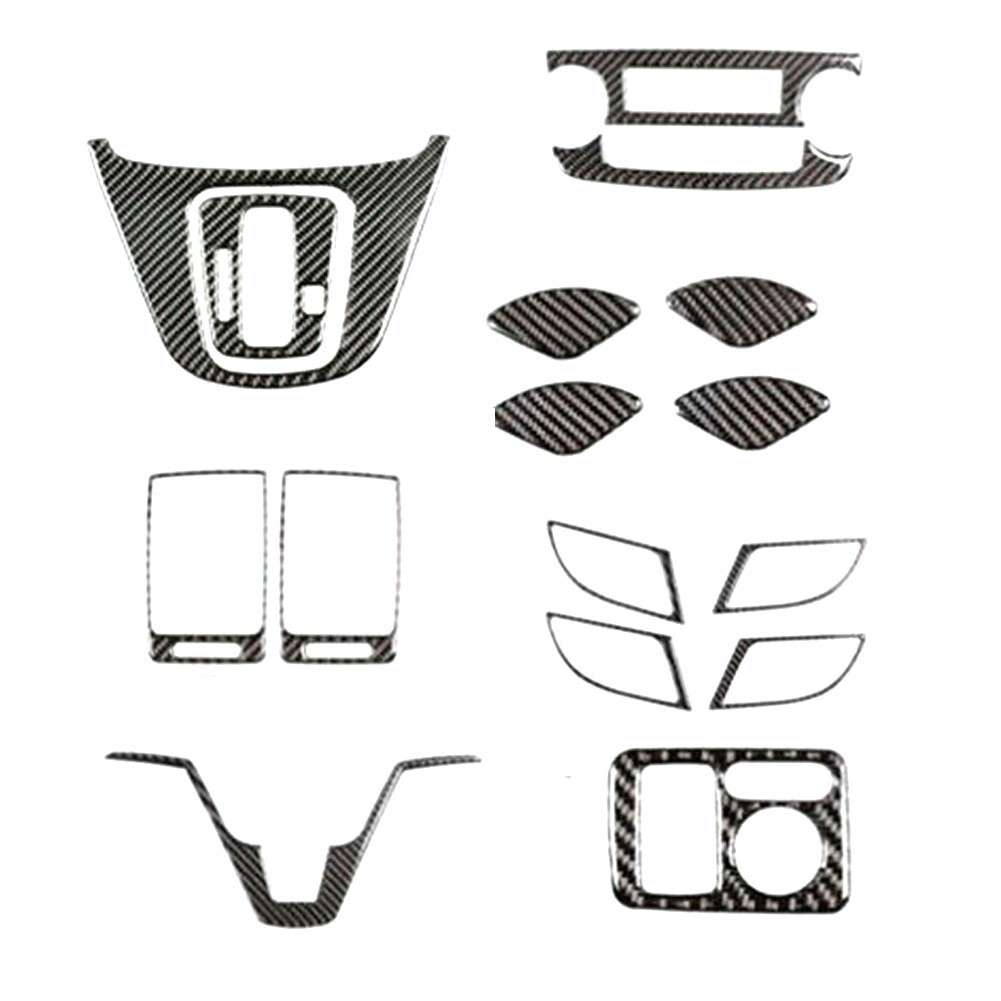 16Pcs Carbon Fiber Interior Full Set Kit Cover Trim For Honda For CR-V 2007-2011