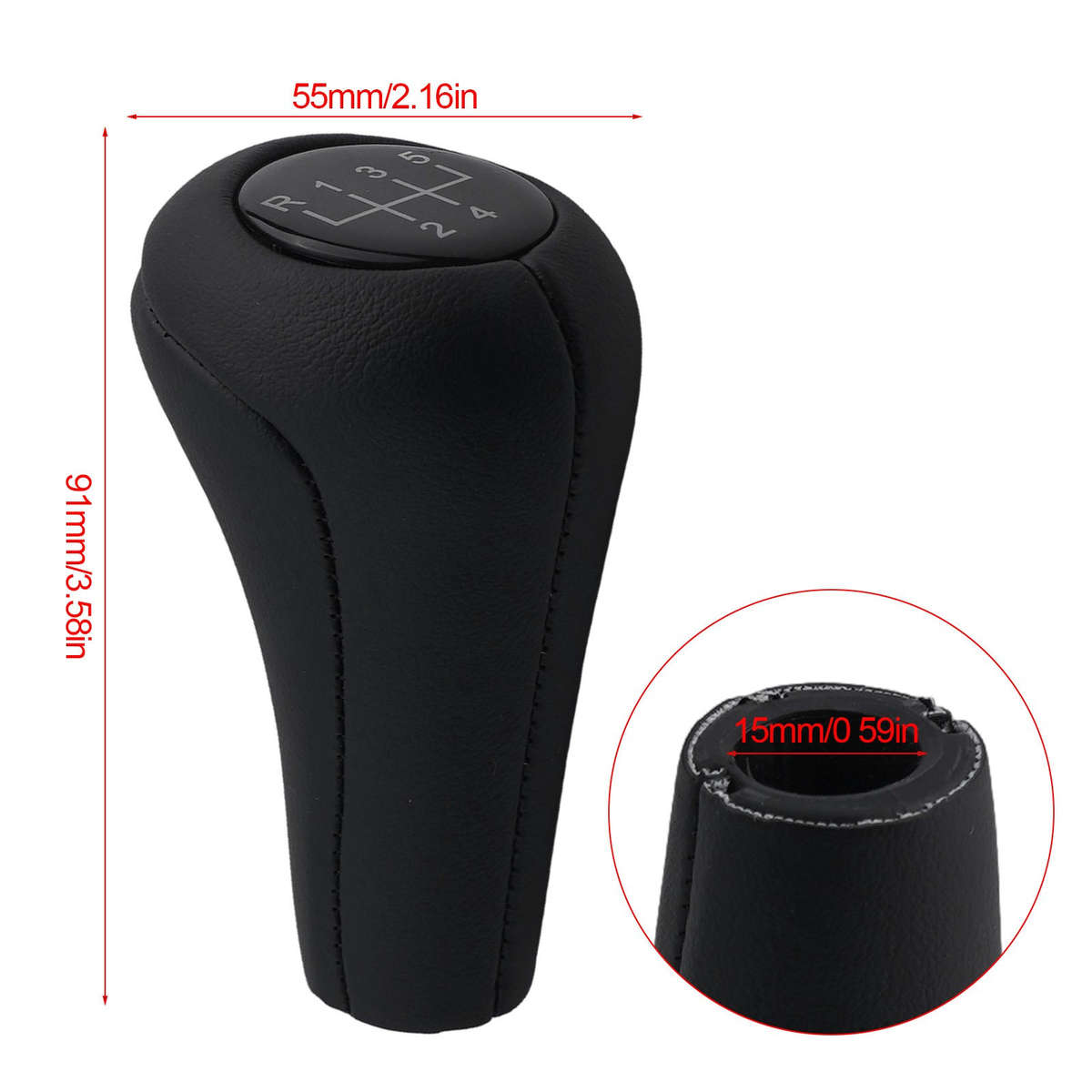 5-Speed Car Gear Shift Knob Ball Fit For BMW E28 E30 E32 E34 E36 E38 E39 E46