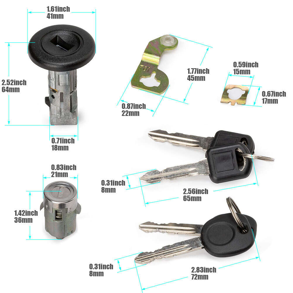 For Ignition & Switch Front Door Lock Cylinders with 2 Keys Chevrolet GMC H2