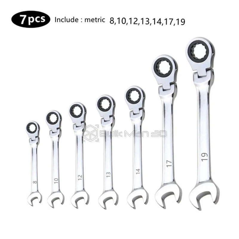 Flexible Ratchet Wrench Set 7Pcs