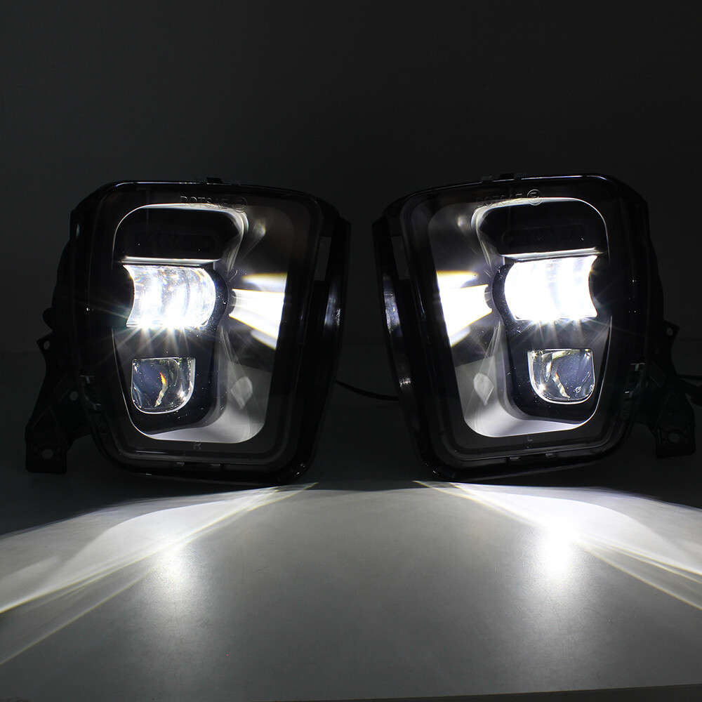 Black Front Bumper LED Fog Light for 2013 2014 2015 2016 2017 2018 Dodge Ram1500