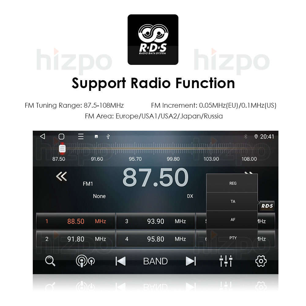 8Core Android 12 7" Double 2DIN Carplay Car Stereo DSP Radio GPS 4+32GB WiFi SWC