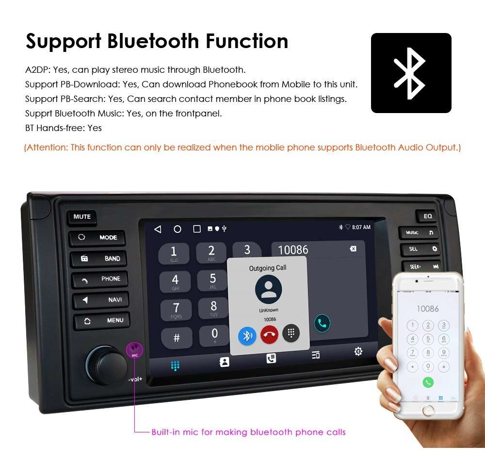 For BMW E53 X5 E39 Car Stereo WiFi 7" Android 12 Radio GPS Navigation BT CarPlay