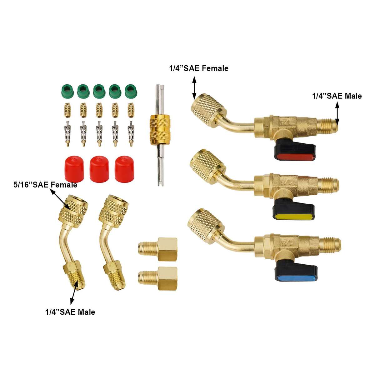 Upgrade Your AC HVAC With Angled Ball Valve Adapter Fitting For R410A R134A R22
