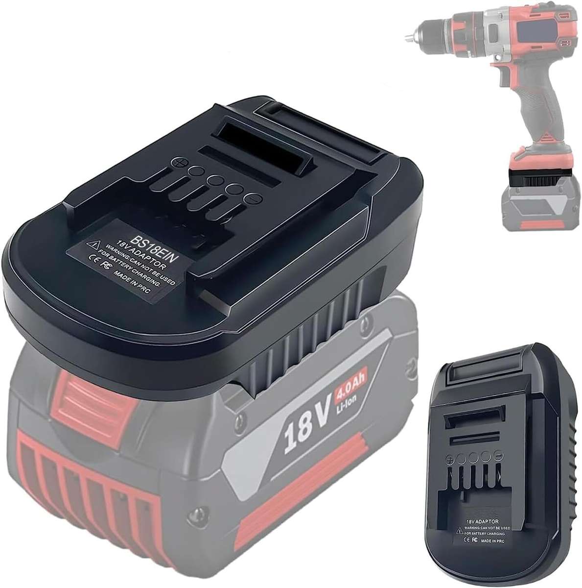 Adapter for Bosch 18V GBA Li-ion Battery Convert to for Einhell 18V Power Tools