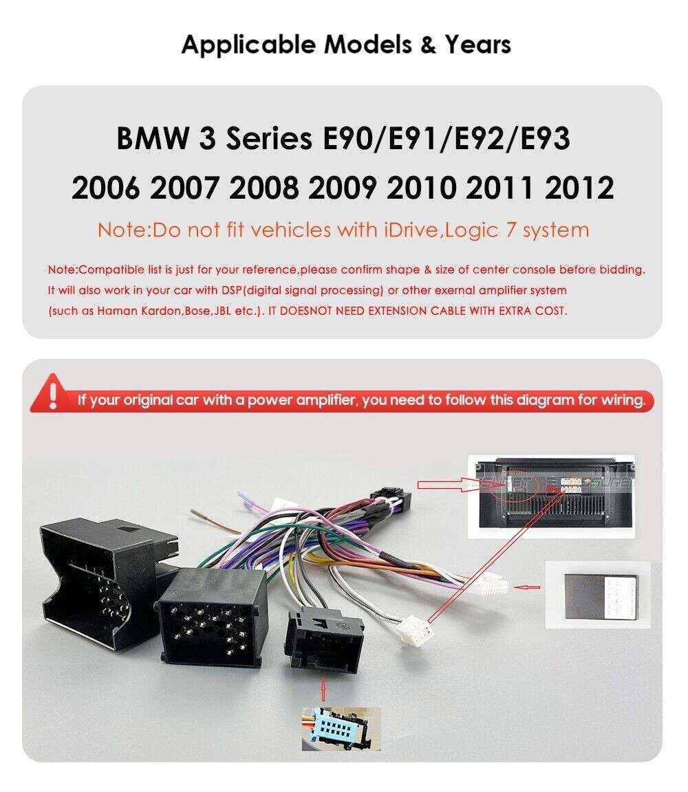 2+32GB For BMW 3er E90 E92 E93 M3 Android 12 Car Play Stereo Radio WiFi Navi GPS