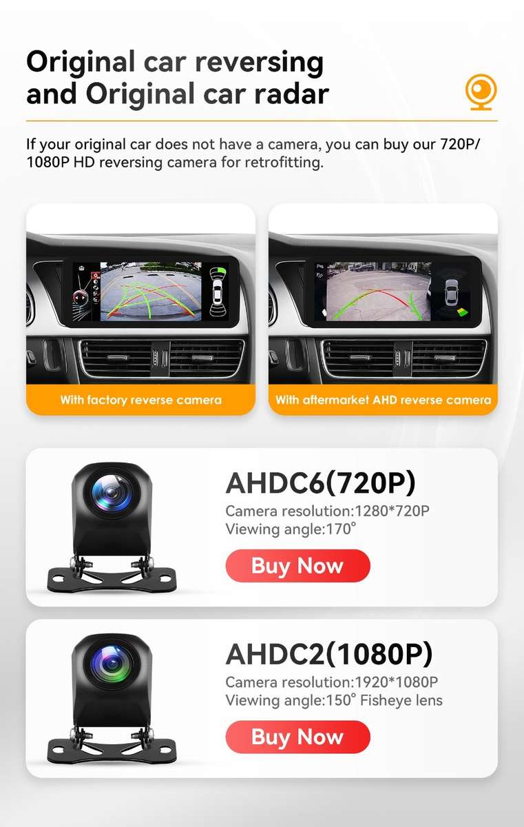 10.25" Screen Android 13 Carplay Car Radio GPS SWC for Audi A4 A5 S4 RS5 2009-16
