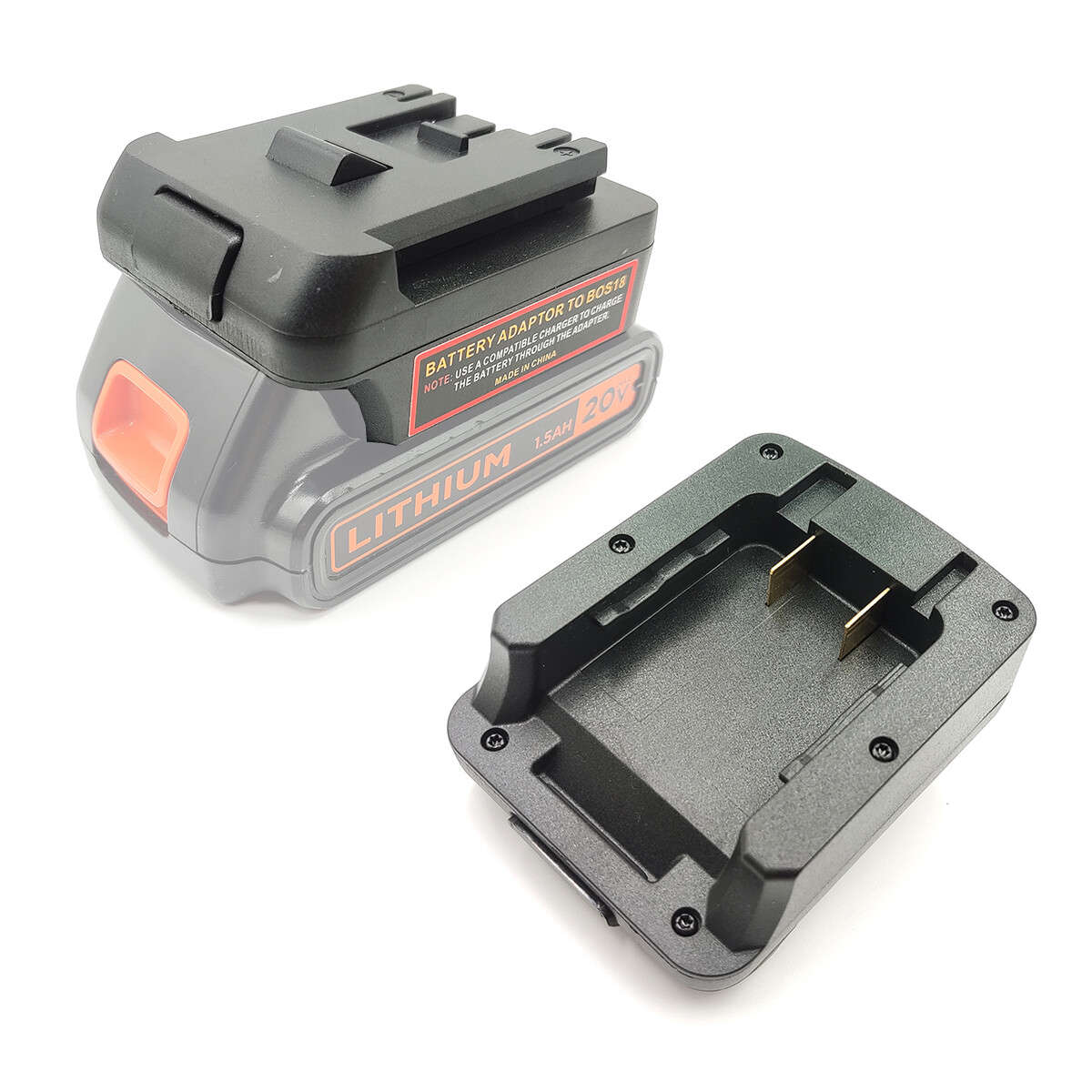Adapter for Black Decker 20V Li-ion Battery Convert to for Bosch 18V Power Tool