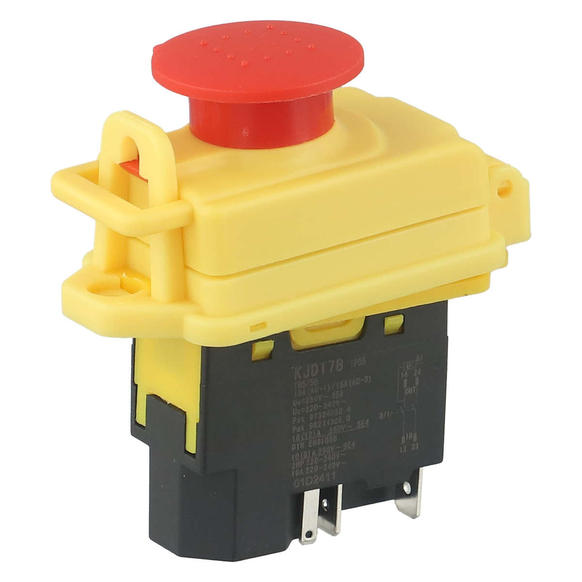 5Pin Electromagnetic Pushbutton Switch KJD17B For Safe Lathe Operation