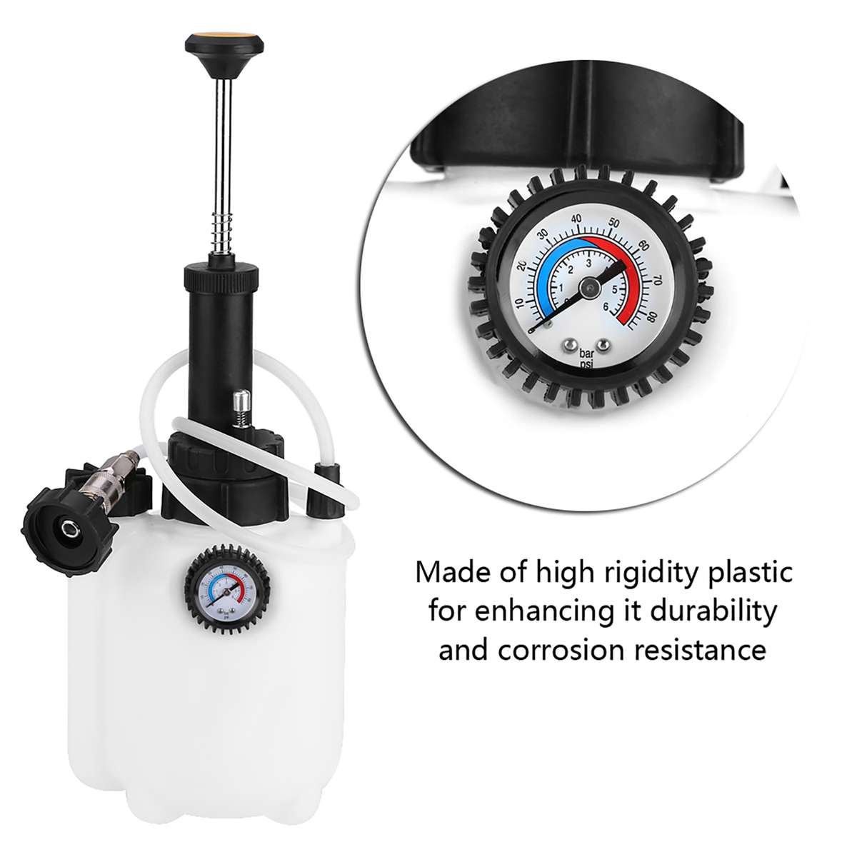 3L Capacity Manual Brake Clutch Fluid Bleeder Bleeding Tool With Universal