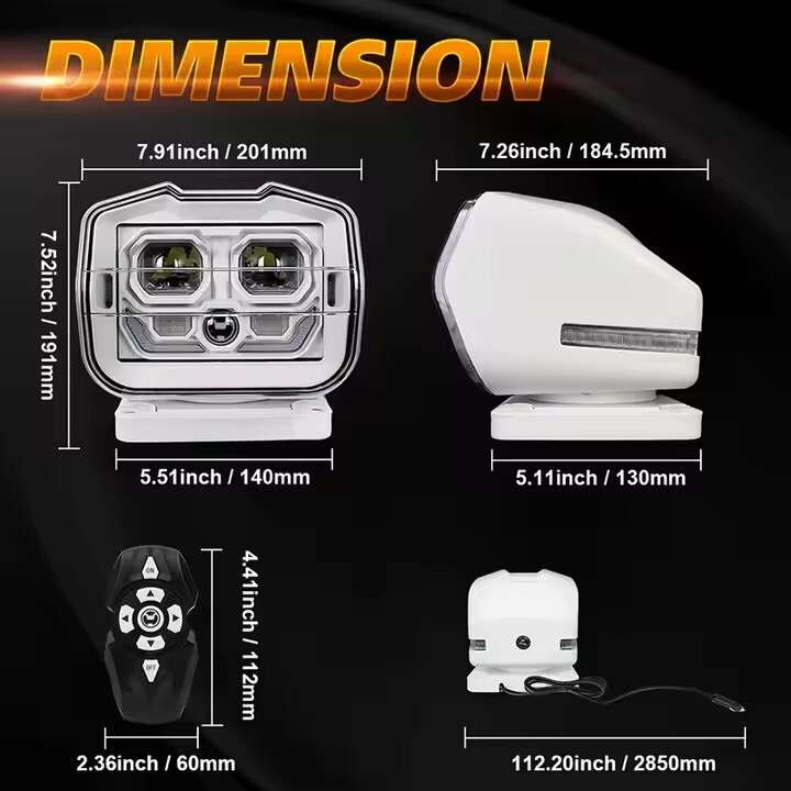 50W Searchlight Wireless Spotlight Magnetic LED Remote Control Marine Boat Car