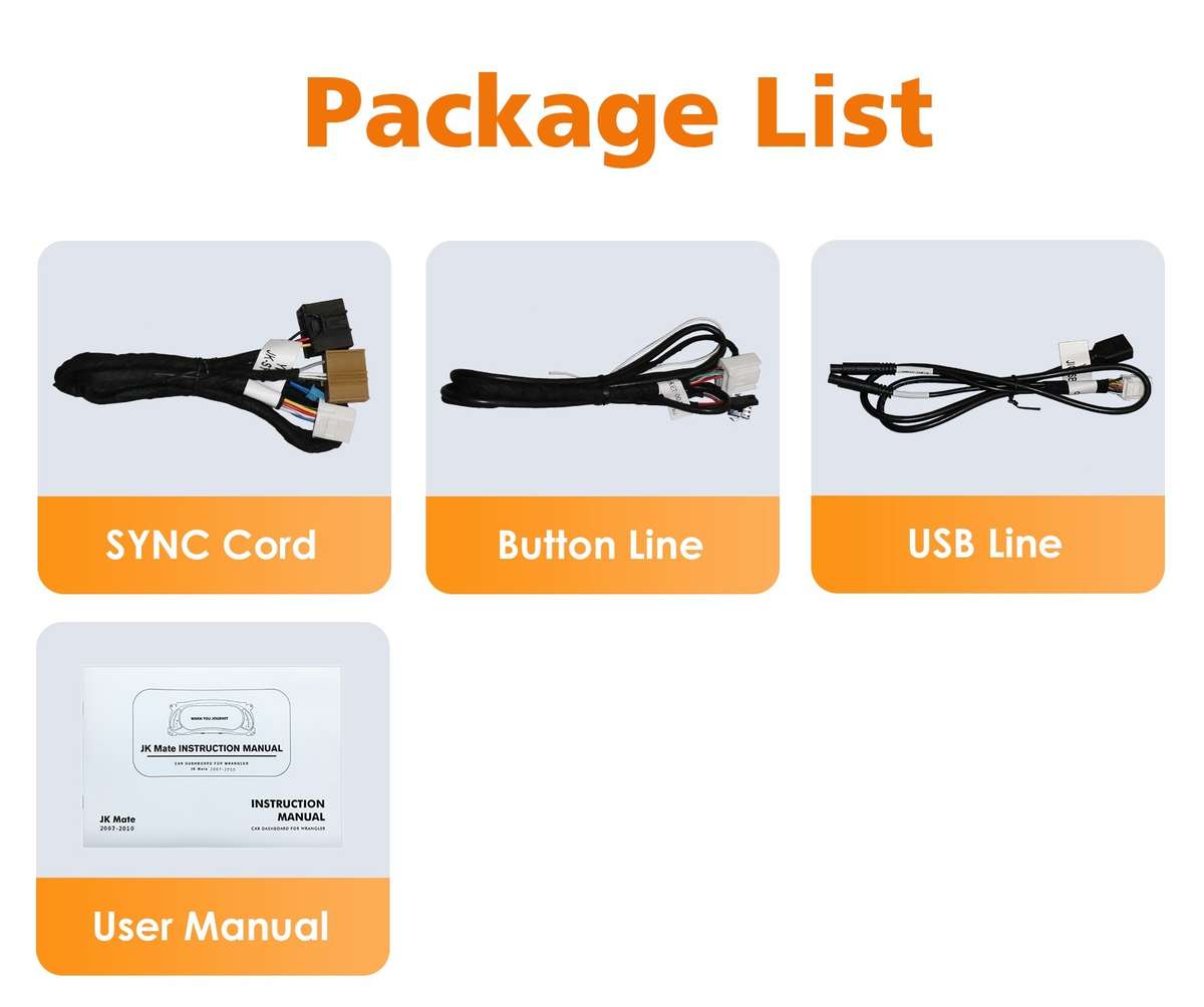 12.3" For Jeep Wrangler 2007-2010 Car LCD Digital Cluster Dashboard Speedometer