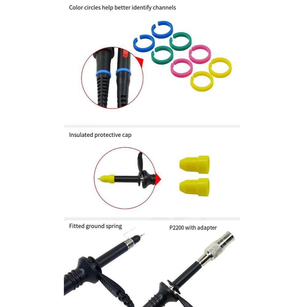 Sleek Design 200MHz Oscilloscope Probe Kit With Enhanced Functionality