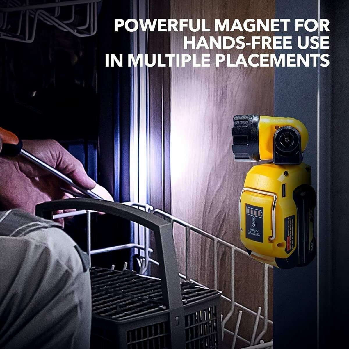 LED Work Light Electric Spotlight Flashlight For DeWalt 12V MAX Li-Ion Battery