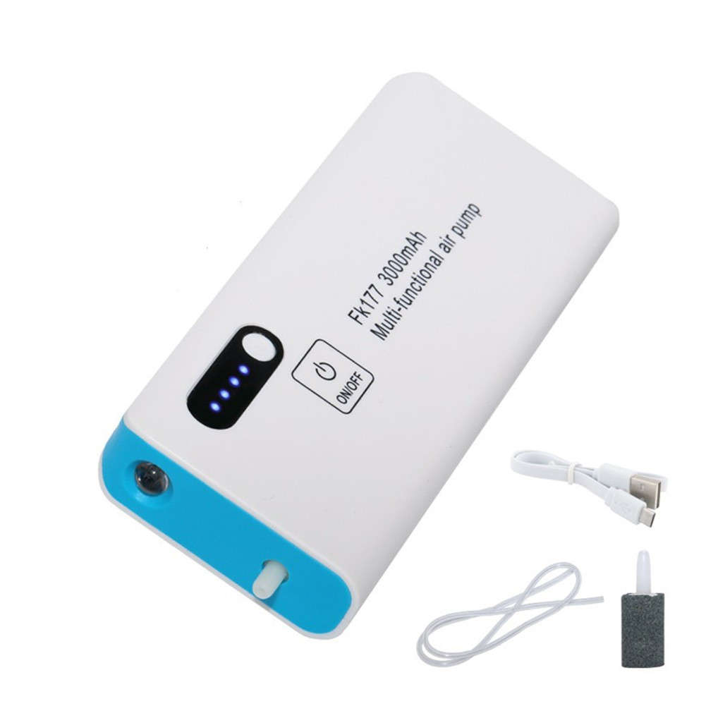 Oxygenated Aerator For Live Bait Bucket With Adjustable Clip And USB Port