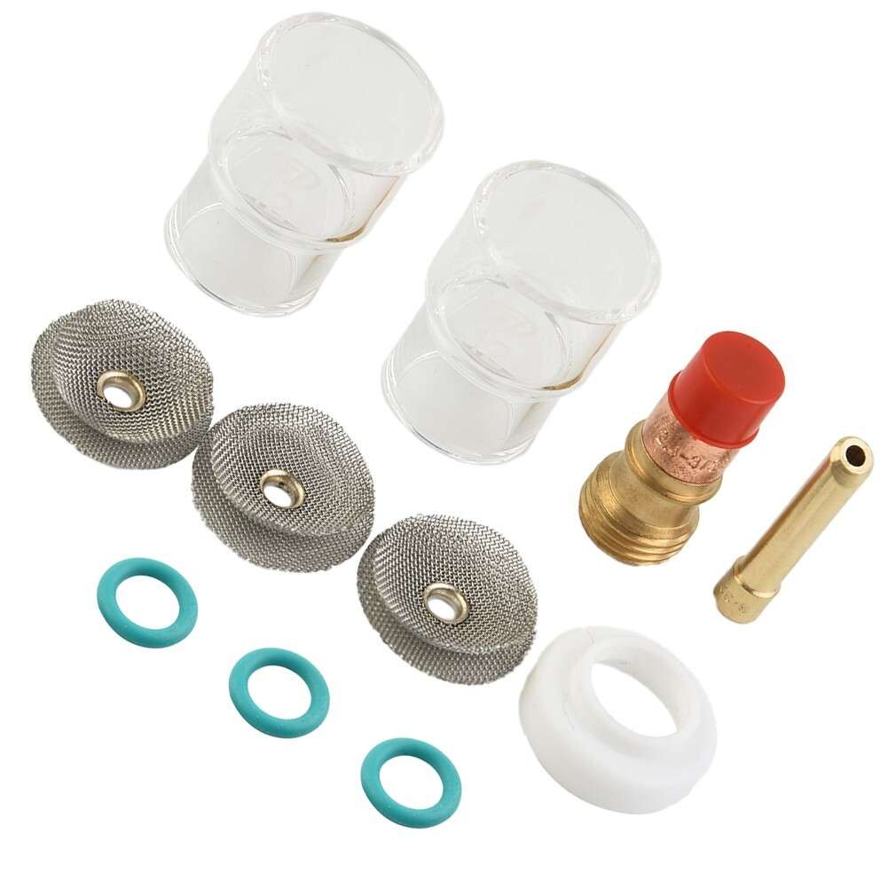 TIG Welding Torch Gas Lens #12 Pyrex-Glass Cup Kit For WP-17/18/26