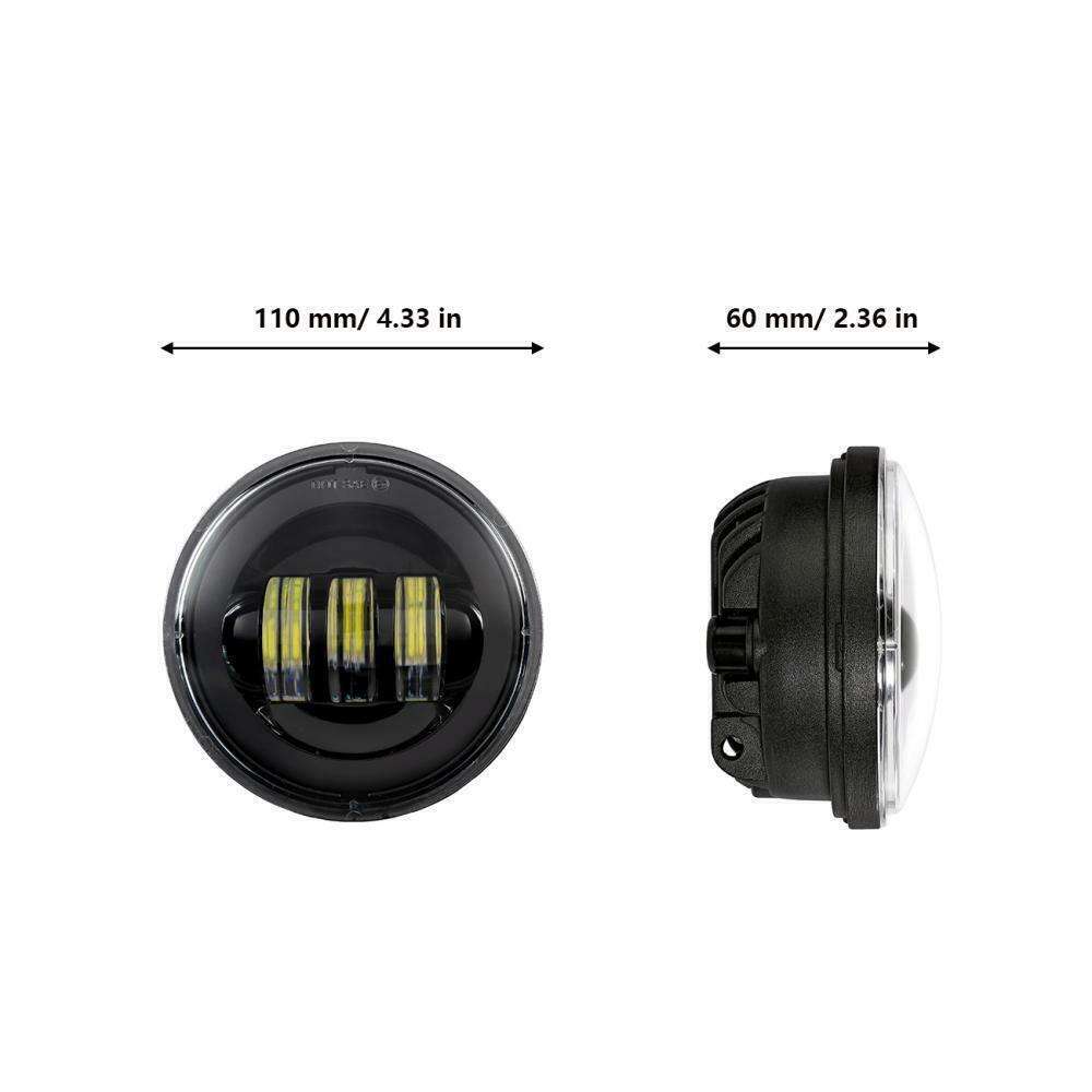 4.5" Spot Fog Passing Lights with Auxiliary Lights Housing For Harley Davidson