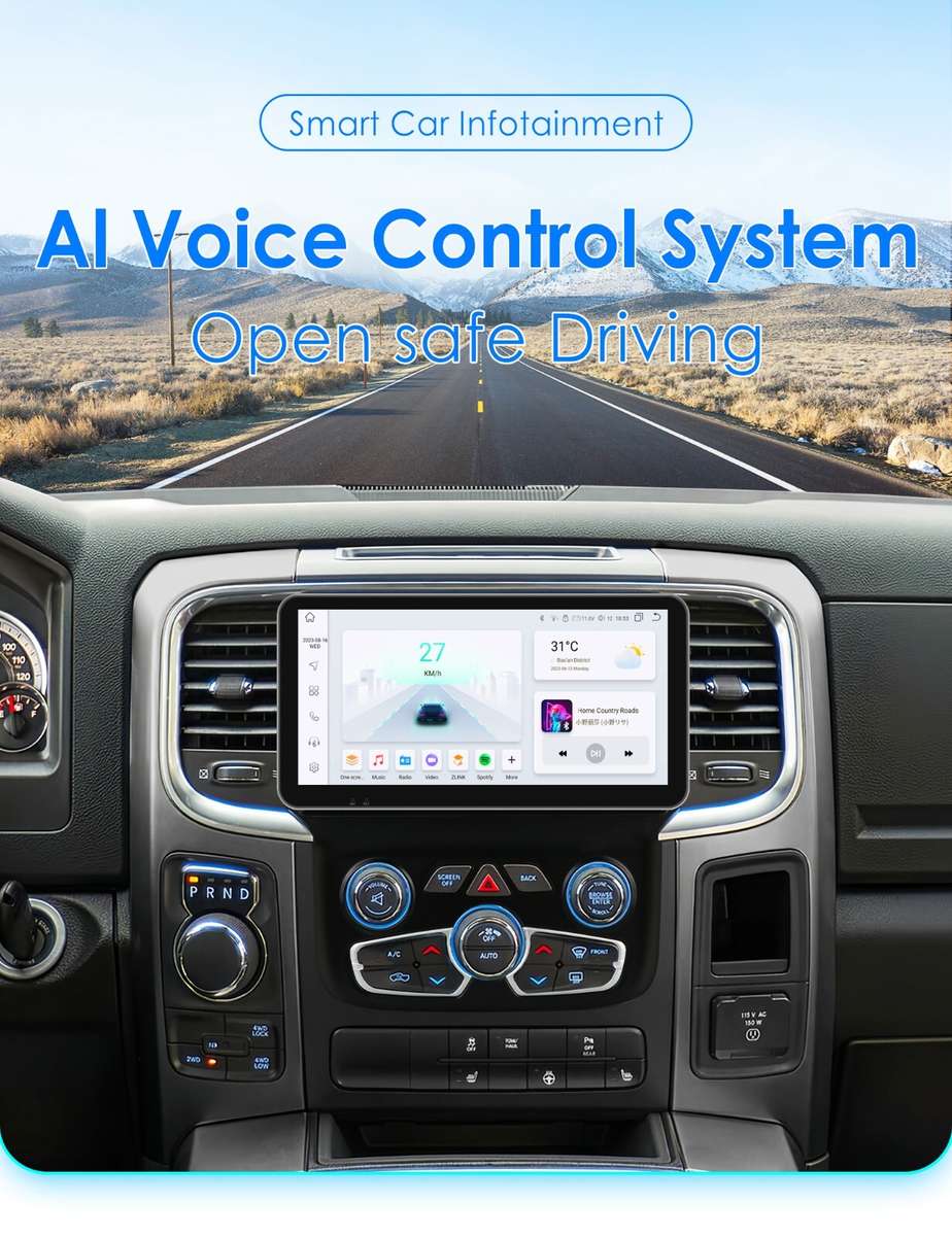 6+64GB Android12 Stereo Radio GPS 10.33"for Dodge Ram 1500 2500 3500 2013-18 DSP