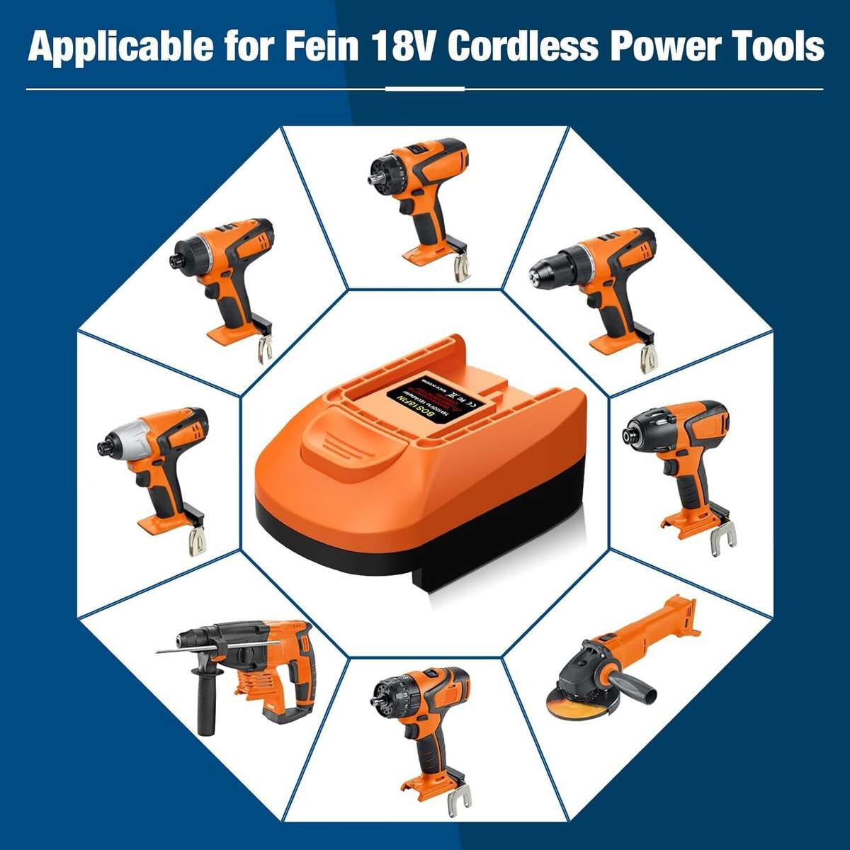 Adapter for Fein 18V Tools for Bosch 18V Battery to for Fein 18V Cordless Tool