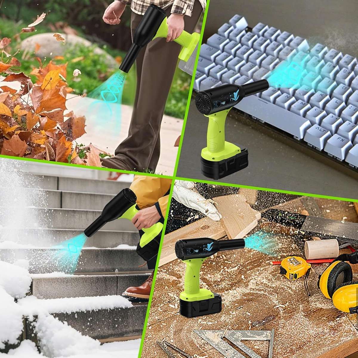 Leaf Blowers Cordless Dust Blower for Ryobi 18V Battery Portable Jet Dry Blower
