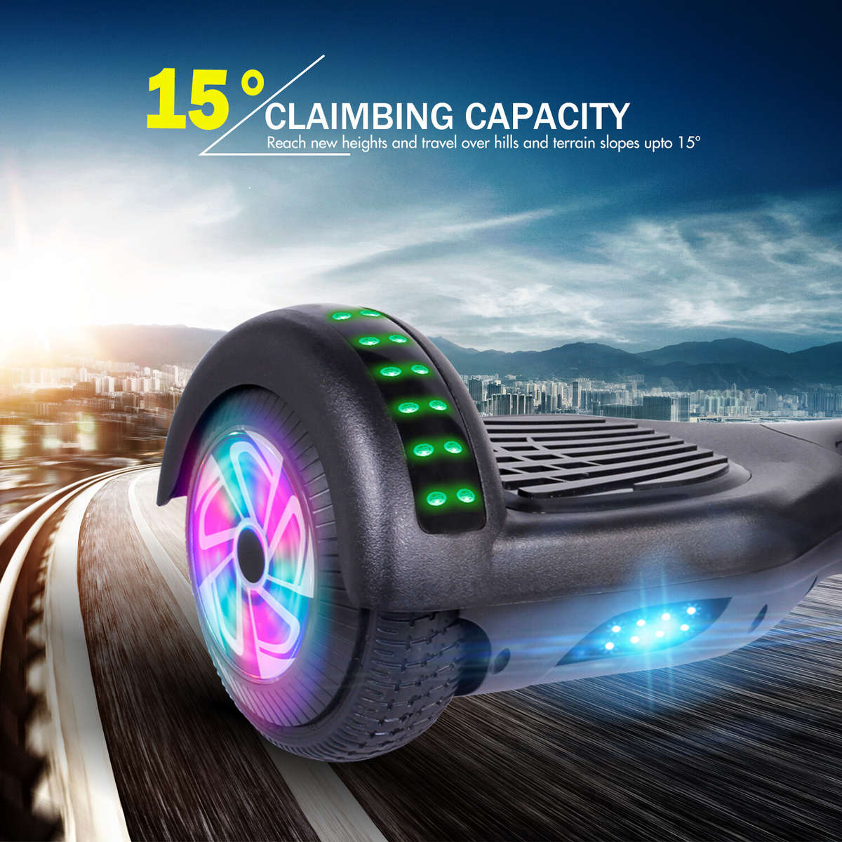 New 6.5" Hoverboard with Bluetooth Speaker , Led lights