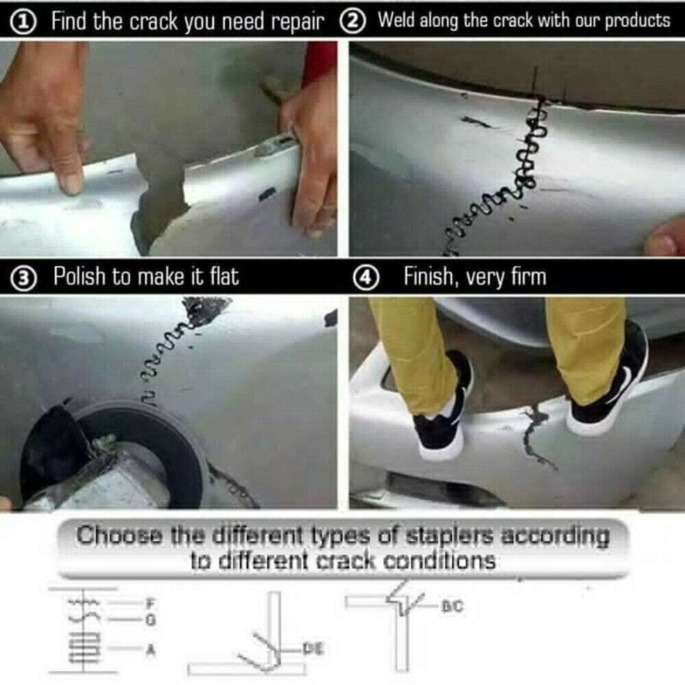 1200PCS 0.6/0.8mm Hot Stapler Staples For Plastic Welder/Car Bumper Repair Kit