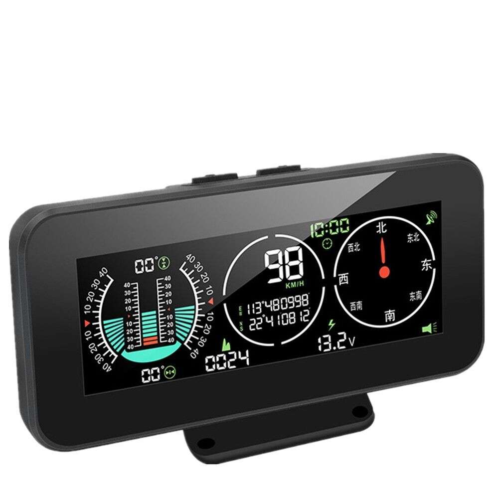 Car SUV Digital GPS Speedometer HUD Gauge Inclinometer for COMPASS Slope Meter