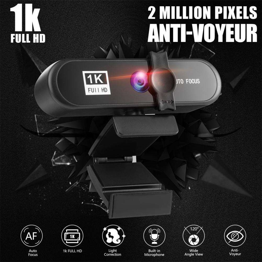 1K HD Webcam Autofocus Live Webcam USB Free Drive With Mic Computer Camera CHW