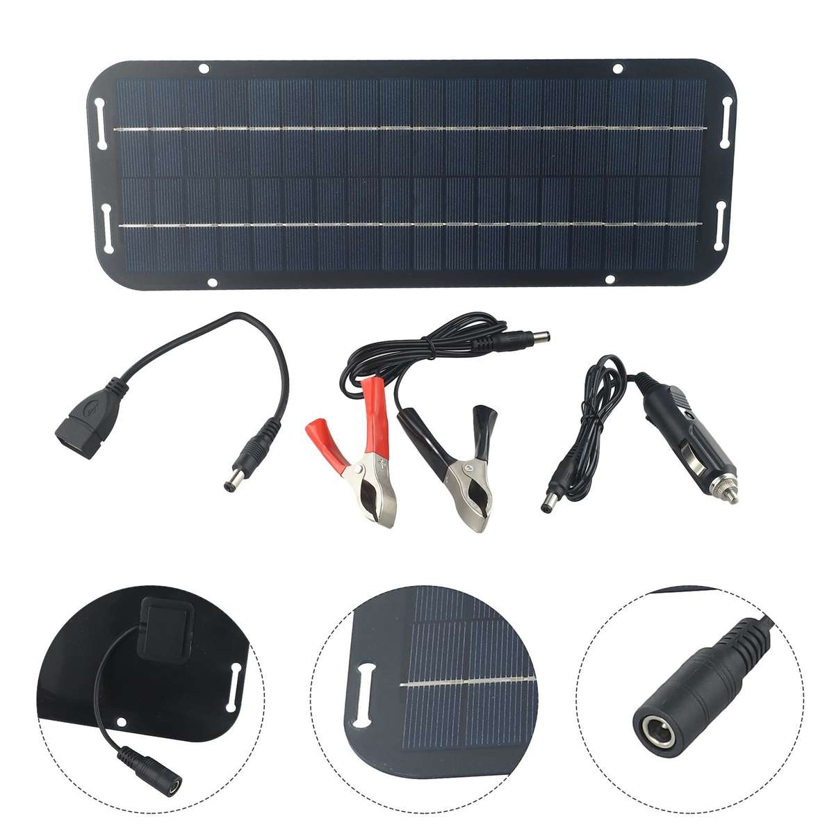 60W Solar Panel 12V Olt Trickle Battery Charger For Caravan Car Van Boat Kit