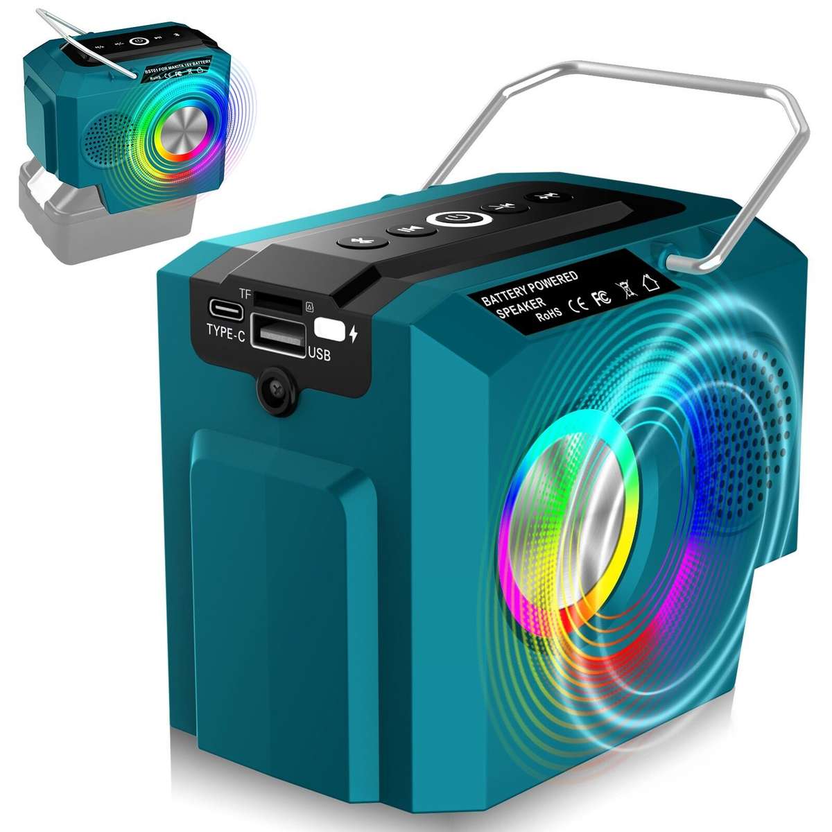 Bluetooth Speaker Cordless Loudspeaker Stereo For Makita 18V Battery Party Gift