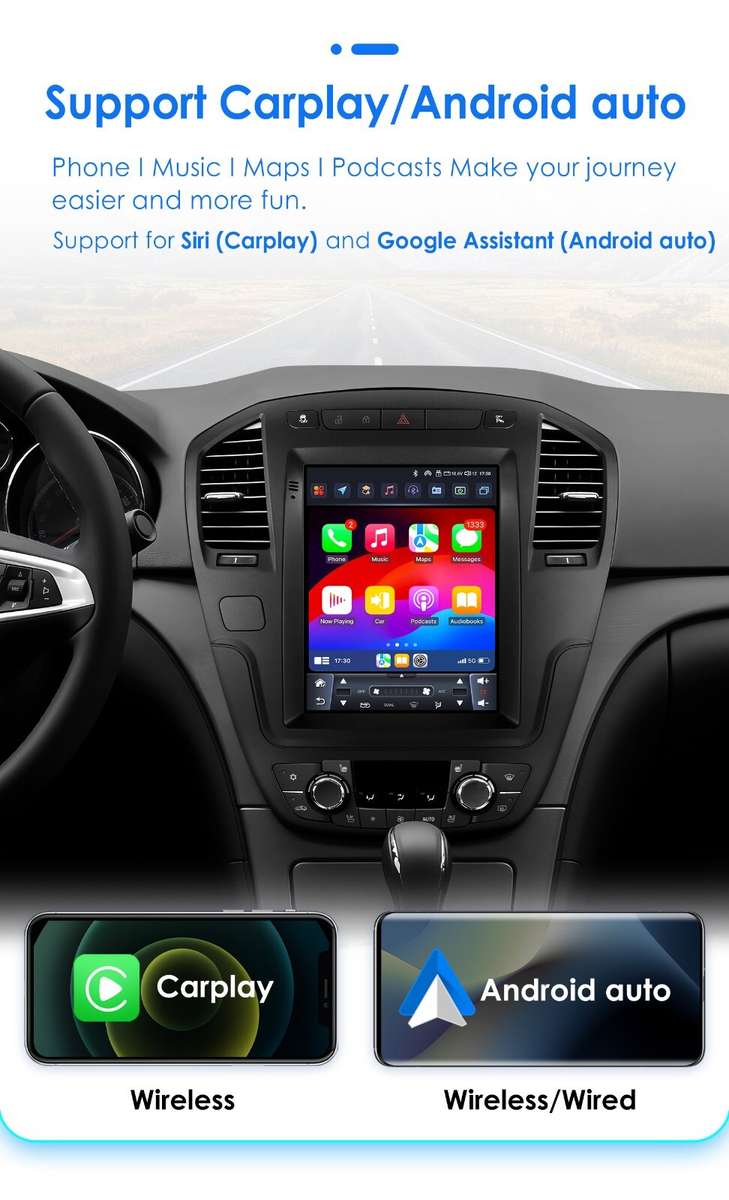 8+128GB HD 9.7" For Buick Regal 2009-2013 CarPlay Android 13 Car Stereo GPS Wifi