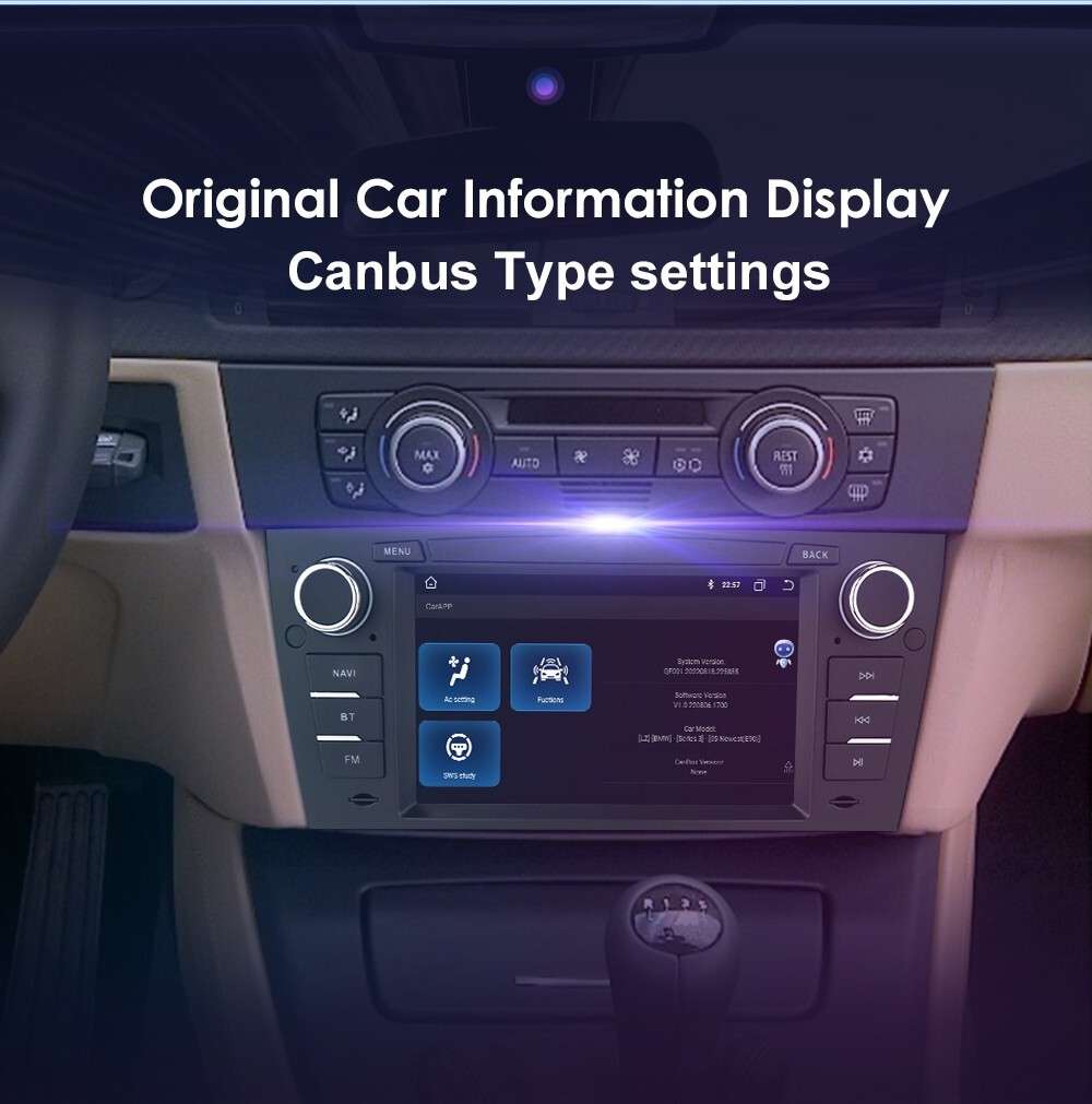 Android12 Car GPS Navi Radio RDS CarPlay Stereo for BMW 3 Series E90 E91 E92 E93
