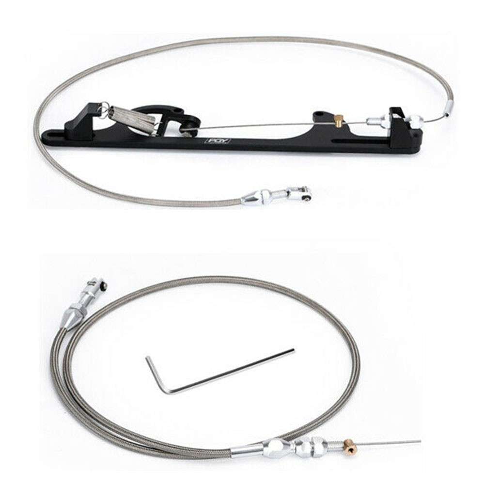 Replacement Throttle Cable Kit Gas Cable Braided Throttle Fit Most Gas Pedals