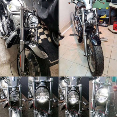 For Harley V Rod VROD VRSCA VRSC VRSCF VRSCB LED Headlight DRL w/ Turn Signal