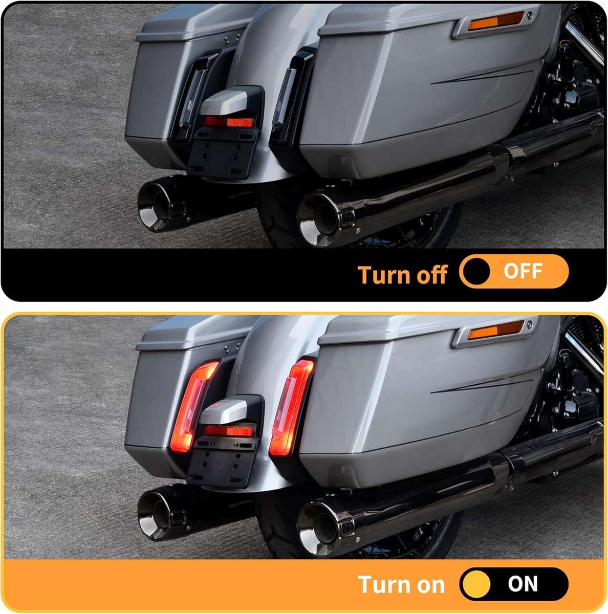 For Harley Street Glide/ Road Glide 2024 Rear Fender LED Saddlebag Side Light