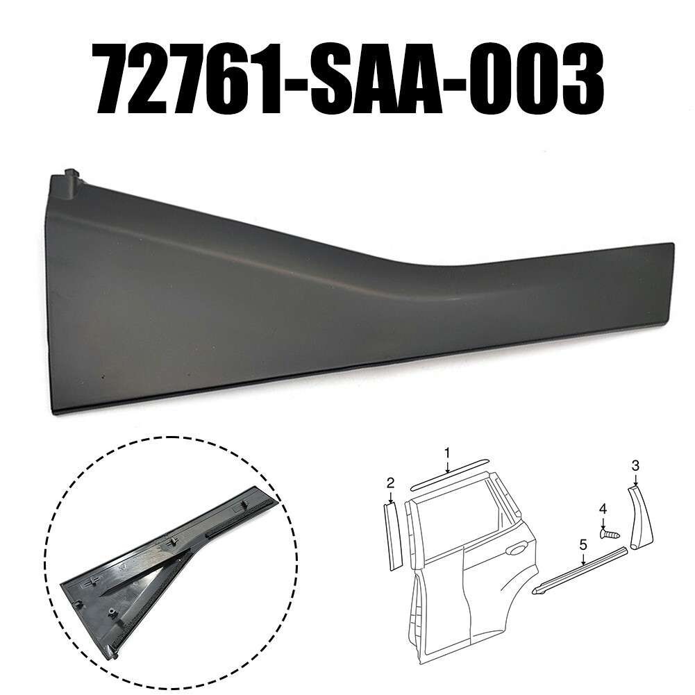 Left Rear Door Pillar Garnish For Honda For Fit 2007-08 72761-SAA-003