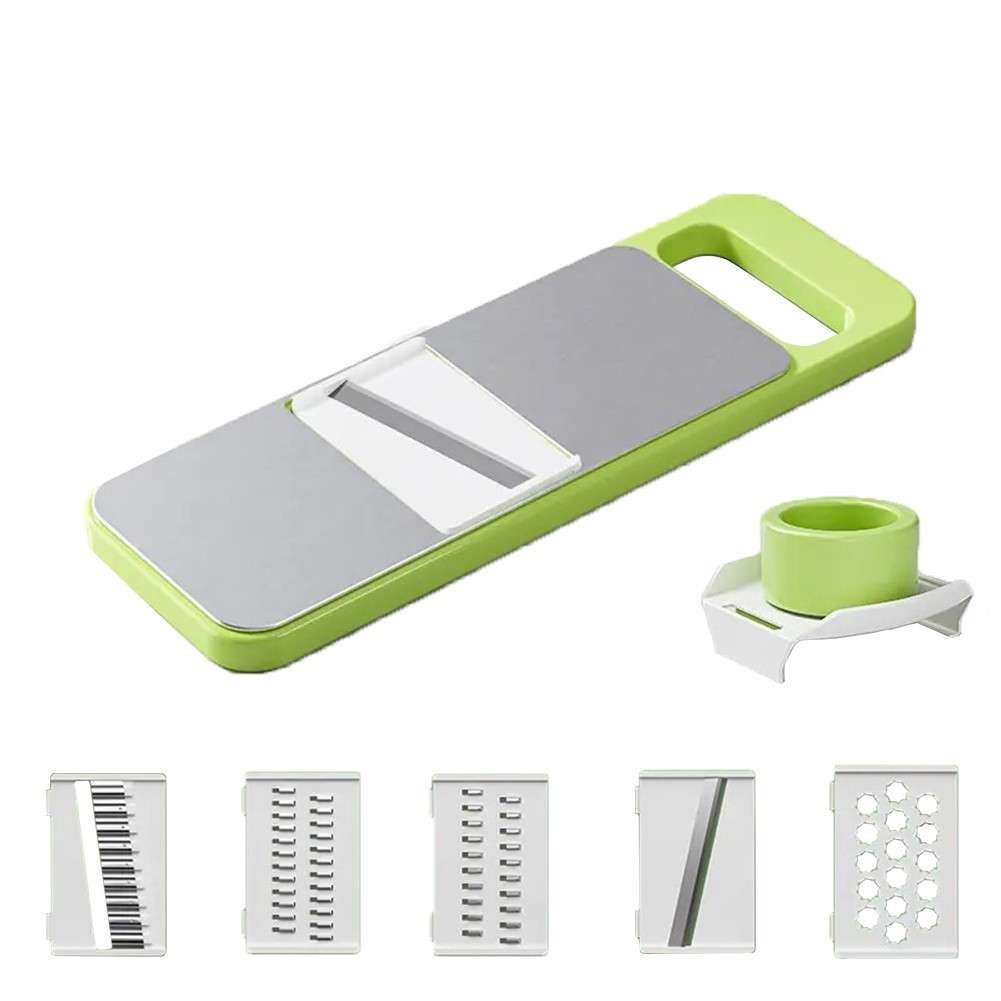 5 In 1 Vegetable Cutter Manual Kitchen Vegetable Slicer Graters Stainless Steel