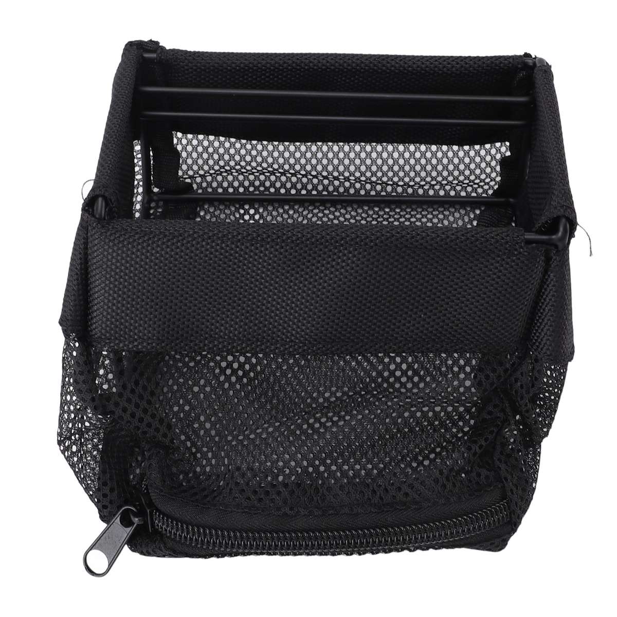 Brass Shell Bag Zippered Bottom Quick Release Tear Resistance Portable Black CHW