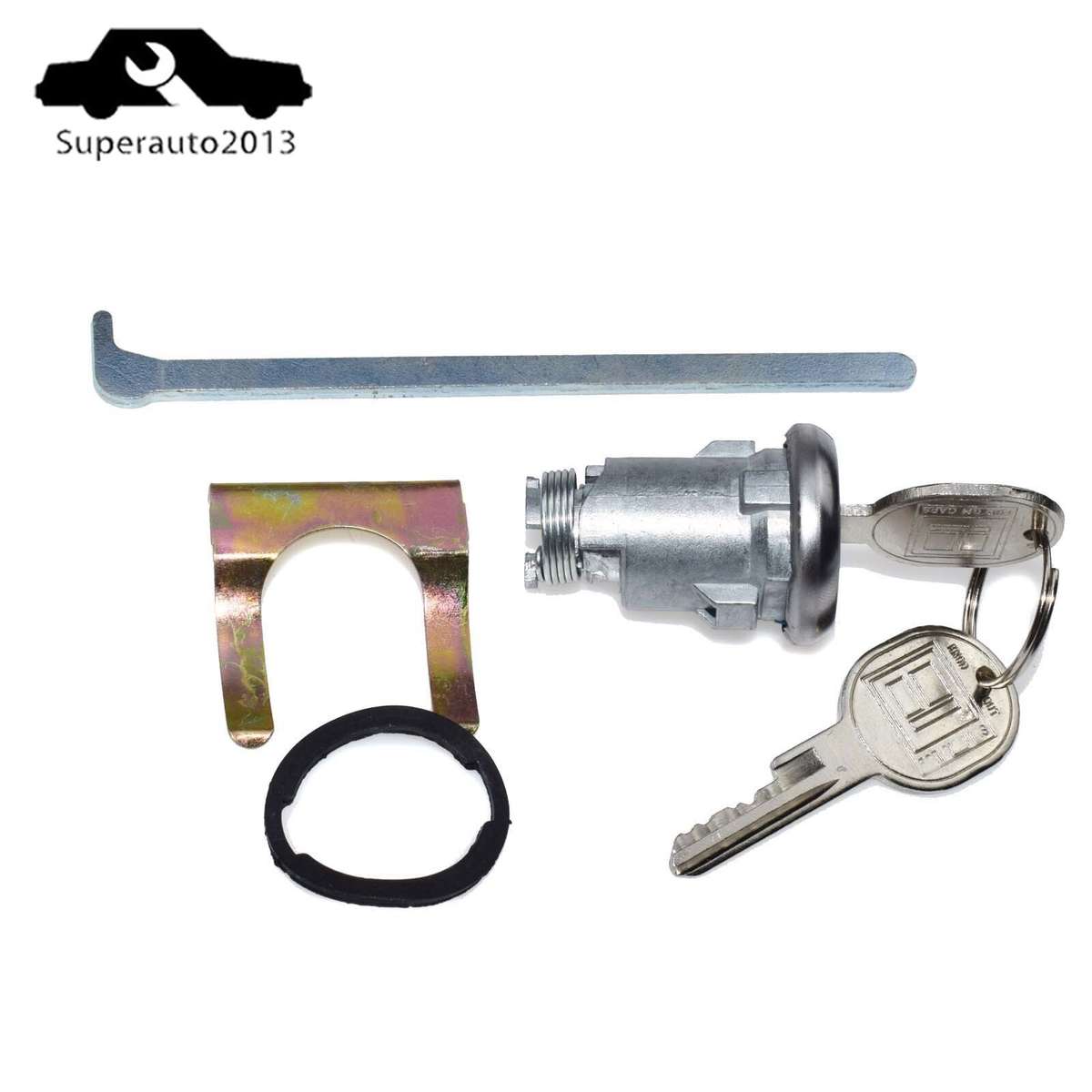 605533 New Ignition Doors Trunk Lock Key Cylinder W/ Keys For GM Chevy