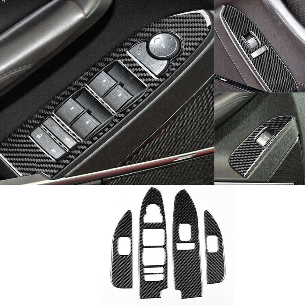 31Pcs Luxury Carbon Fiber Interior Full Set Trim Parts For Cadillac CTS 2008-13